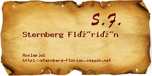 Sternberg Flórián névjegykártya